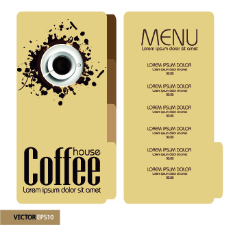 Retro style Coffee menu design 01 Retro style Retro font menu coffee   