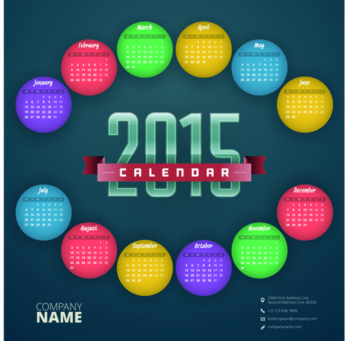 2015 business calendar creative design vector 06 creative calendar business 2015   