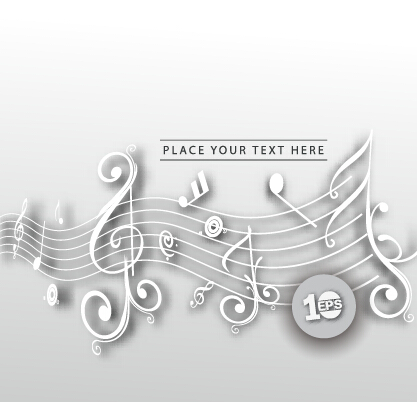 Sheet music with note vector background sheet music sheet note design background   