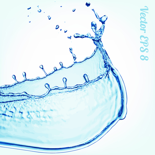 Splash blue water vector background 06 water splash blue background   