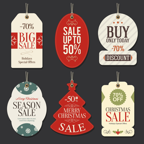 Christmas big sale vector tags tags christmas big sale   