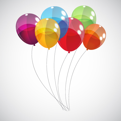 Transparent colored balloons vector background 02 39485 transparent colored balloons background   