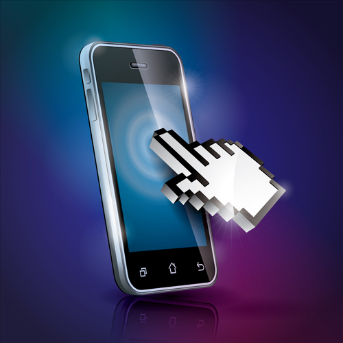 Phone screen and mouse pointer vector screen mouse pointer mouse   