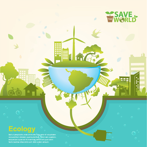 Save world Eco infographics template vector 03 water template Save world save infographics   