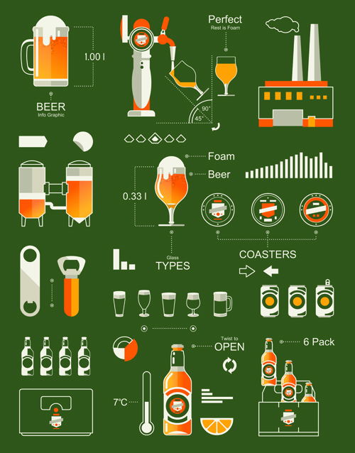 Creative drinks elements infographics vector 05 infographics drinks creative   