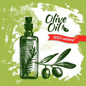 Vintage Olive oil background vector 02 vintage olive oil olive background vector background   