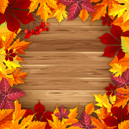 Autumn elements and gold leaves background vector 03 leaves leave elements element autumn   