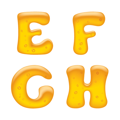 Cute golden alphabet elements vector 03 golden elements element cute alphabet   