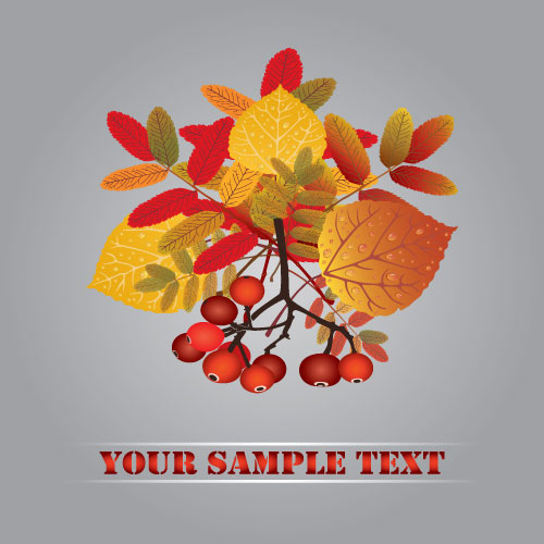 Fall leaves vector background 01 leaves Fall   