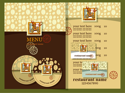 Retro beer menu cover with price list vectors 07 Retro font price menu cover beer   