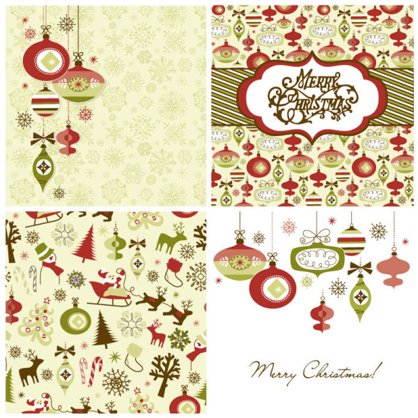 Vector set of Christmas style pattern Illustration 04 style pattern illustration christmas   