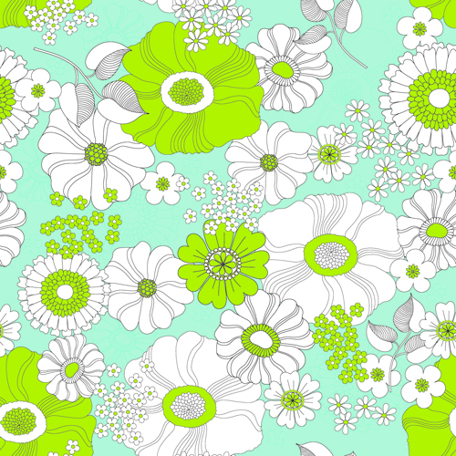 Outline flower seamless pattern vector seamless pattern vector pattern outline flower   