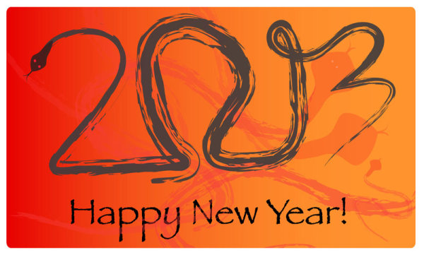 2013 snake new year cards vector graphics 01 snake new year cards card   