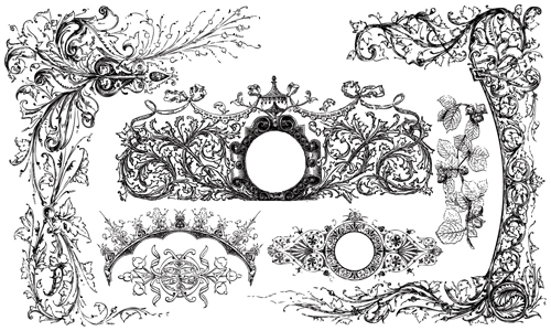 Classical ornaments elements vector material 02 vector material ornaments ornament elements element classical   