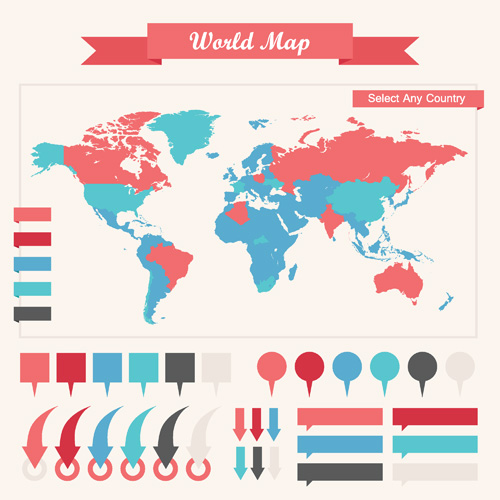 World map with business infographic vector 03 world map world map infographic business   