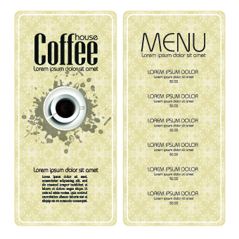 Retro style Coffee menu design 05 Retro style Retro font coffee   