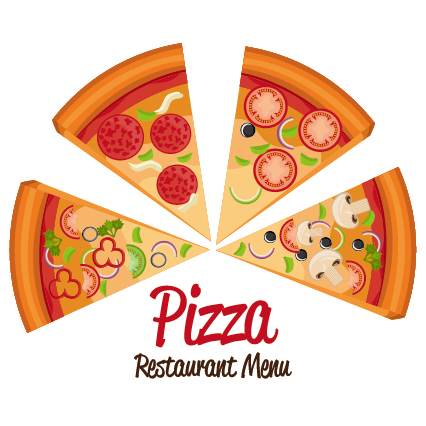 Delicious pizza illustration vector material 06 pizza illustration Delicious   