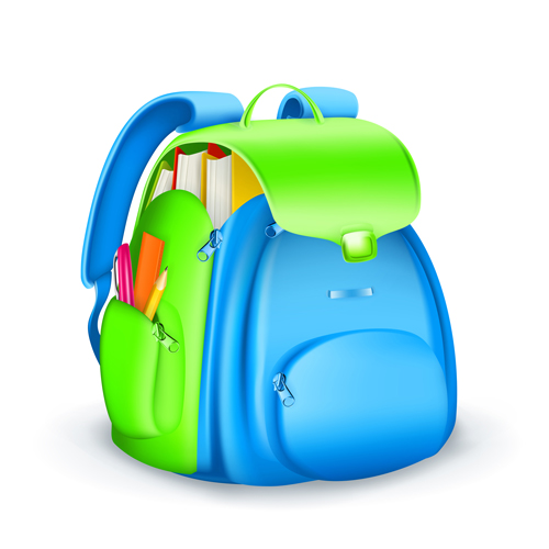 Cute school bag design vector 03 school cute bag   