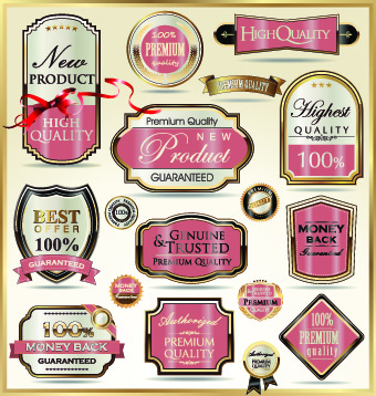 Vintage guarantee premium labels vector 01 vintage premium labels label guarantee   