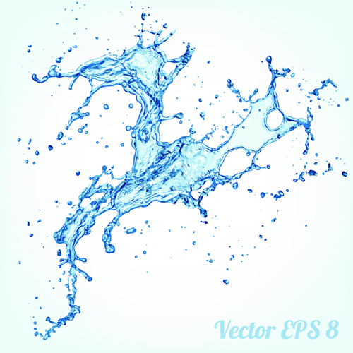 Splash blue water vector background 04 water splash blue background   