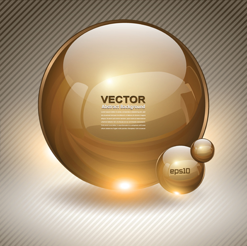 Shiny 3D Glass Sphere vector background 01 sphere shiny Glass Sphere glass   