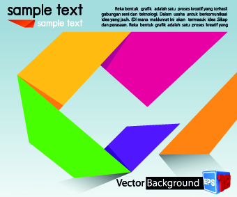 Colored Origami vector backgrounds 04 Vector Background origami backgrounds background   