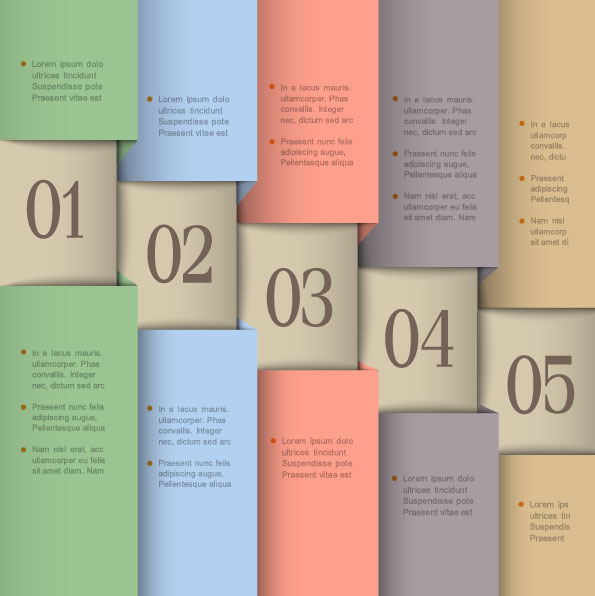 Set of number Modern banner vector 05 number modern banner   