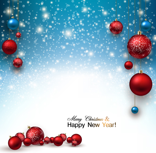 2015 Christmas and New Year baubles background vector 05 new year christmas baubles background vector 2015   