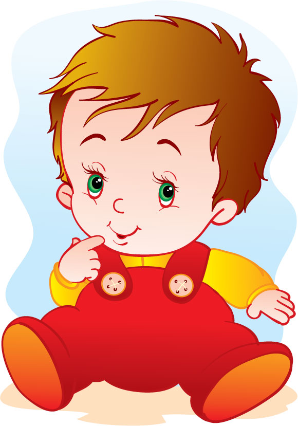 Download lovely cartoon baby design vector 03 - GooLoc