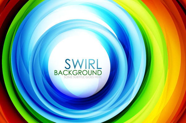Set of Colorful swirl abstract vector background 01 swirl colorful abstract   