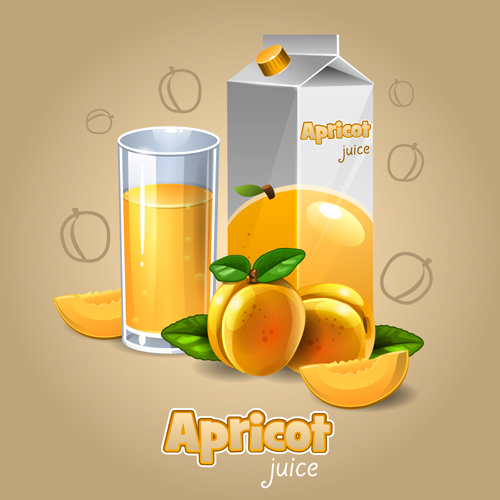 Apricot juice with cup vector 35478 juice apricot   
