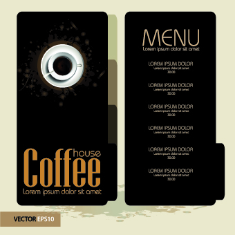 Retro style Coffee menu design 04 Retro style Retro font menu coffee   