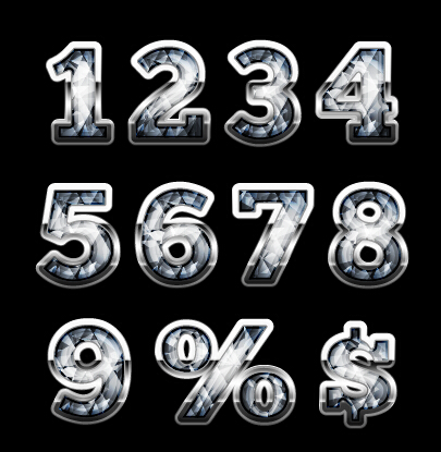 Diamond styles numbers and symbol vector 01 symbol styles numbers diamond   