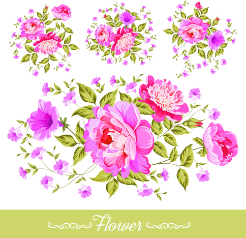 Beautiful pink flower vector material vector material pink material flower beautiful   