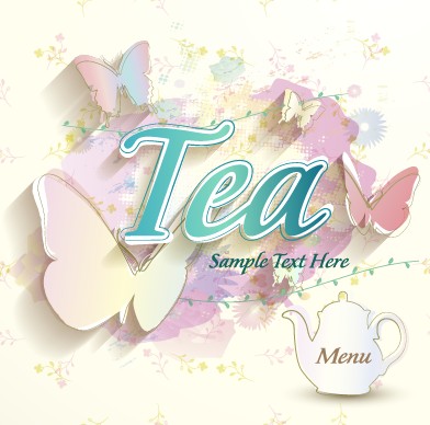 Elegant tea menu cover design vector tea menu elegant cover   