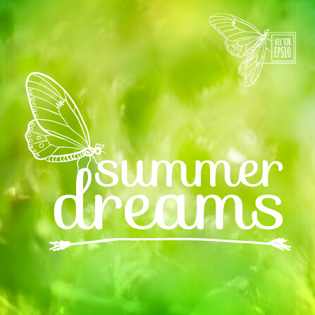 Elegant summer dreams vector background art 04 Vector Background summer elegant dreams dream background   
