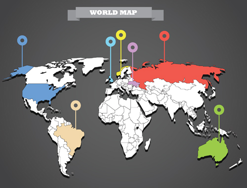 World map with business infographic vector 02 world map world map infographic business   