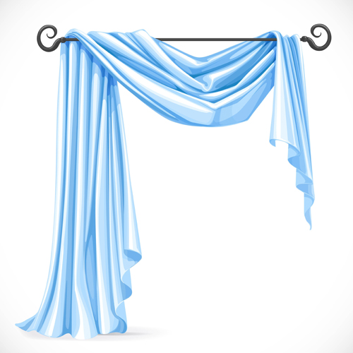 Ornate curtains design vector set 06 ornate curtains   