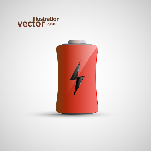 Shining battery vector illustration 03 shining battery   