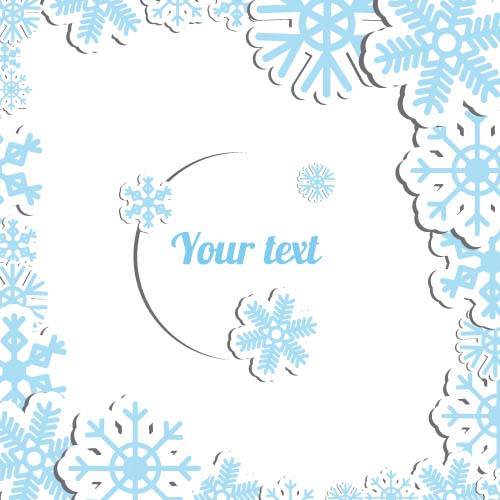 Blue snowflake christmas cards vector snowflake christmas cards blue   