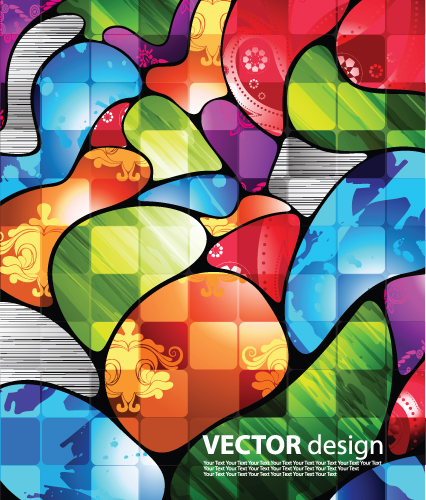 Multicolour elements vector backgrounds graphics01 Multicolour elements element   