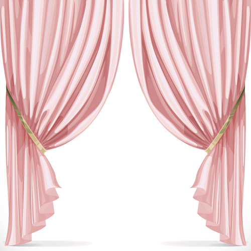 Ornate curtains design vector set 01 ornate curtains   