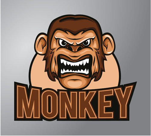 Monkey logo vector material monkey logo   