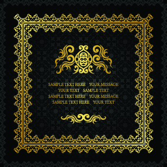 Golden luxury frame vector graphics 05 vector graphics vector graphic golden frame   