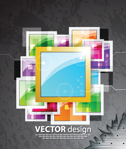 Multicolour elements vector backgrounds graphics03 Multicolour elements element   