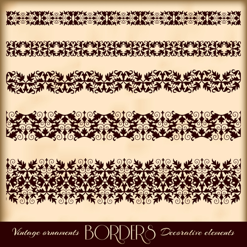 Vintage borders decoration elements vector 02 elements decoration borders   