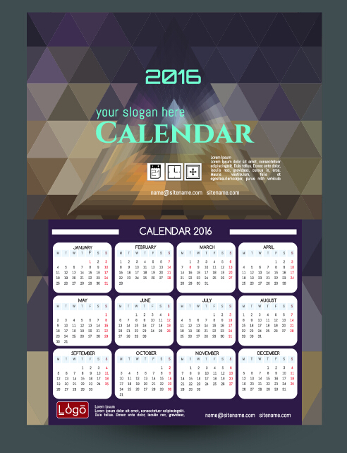 Technology background with 2016 calendar vector 12 technology calendar background 2016   