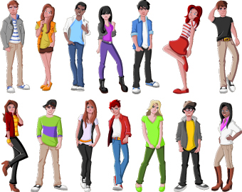 Different Cartoon people design vector 02 people different cartoon   