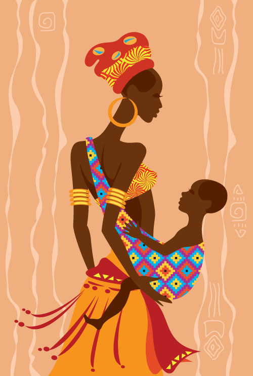 African woman illustrtion vector material 07 woman material illustrtion african   