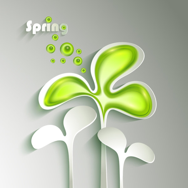 Paper cut spring elements background vector 02 spring paper cut paper elements element cut   